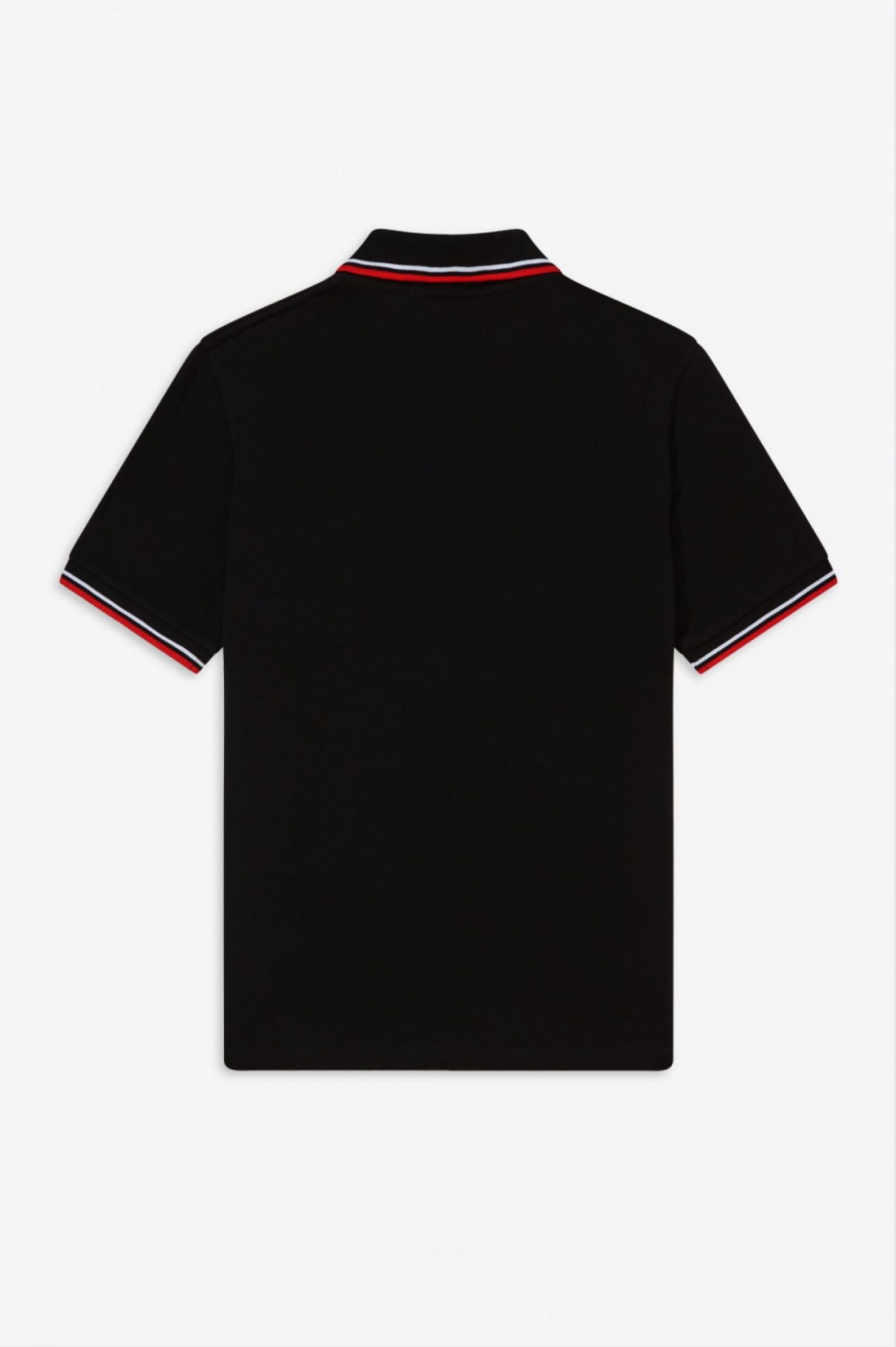 Fred Perry Reissues Original Twin Tipped Polo Black White Bright Red