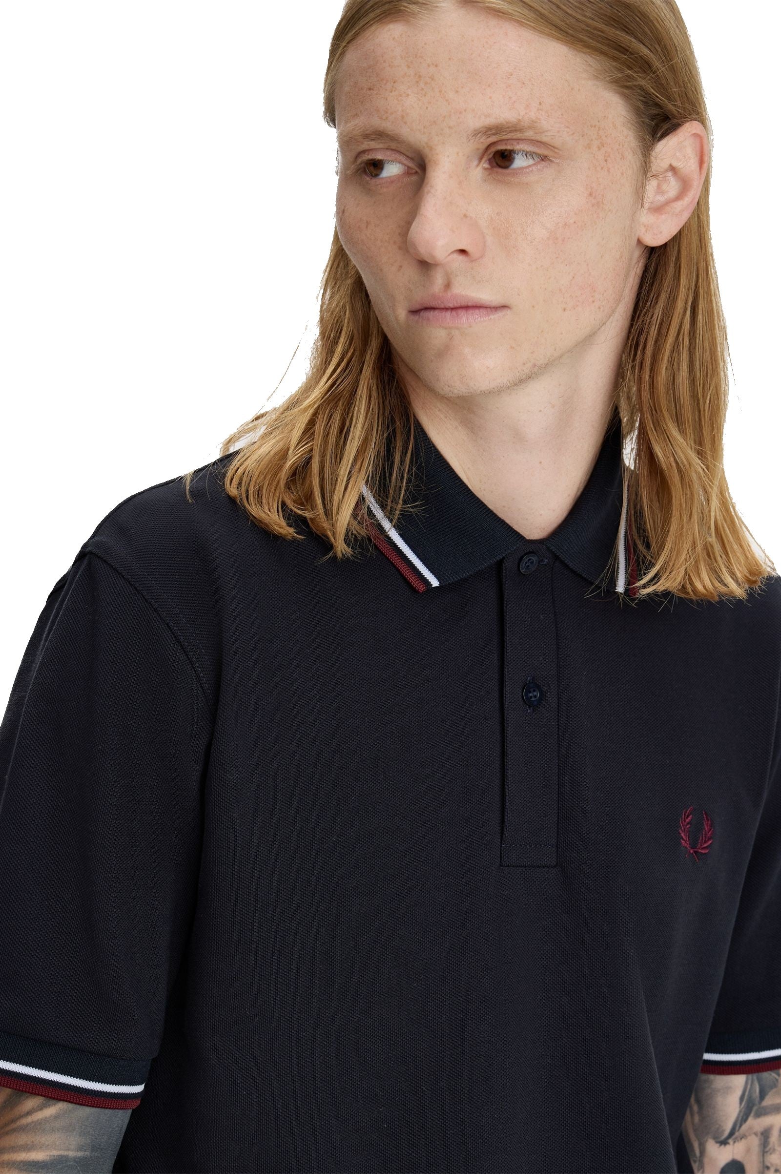 Fred Perry Reissues Original Twin Tipped Polo Navy / White / Maroon