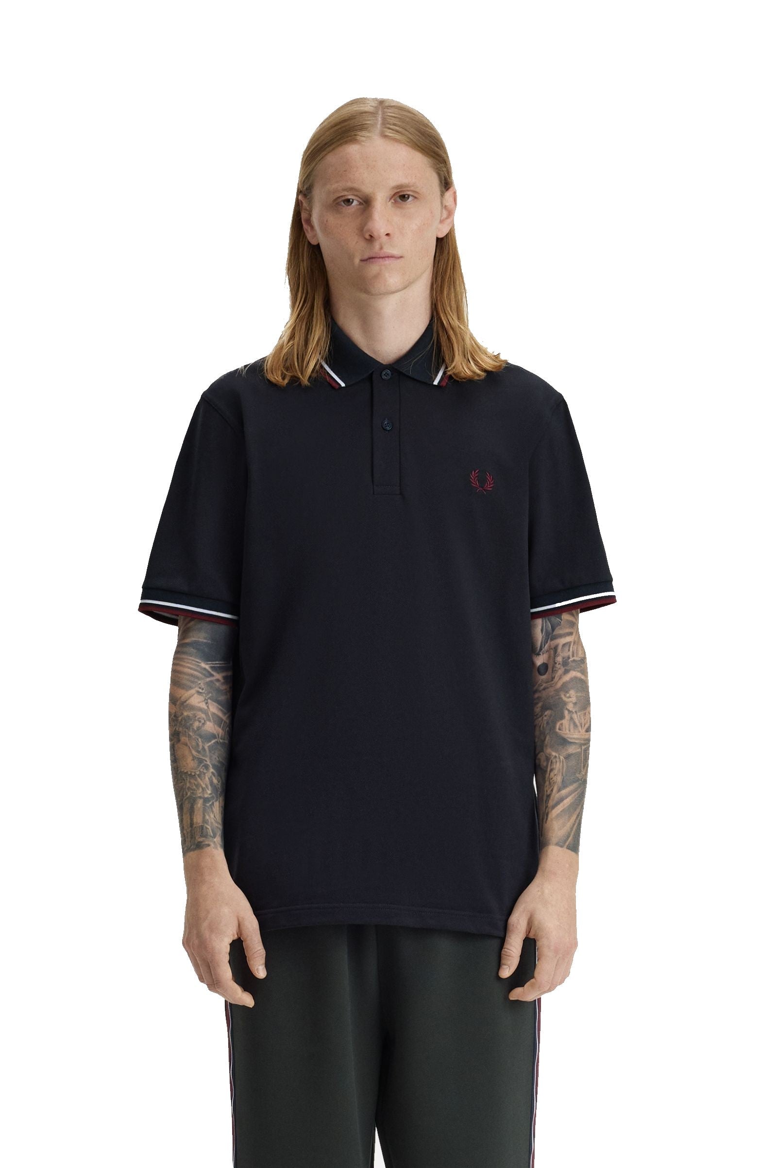 Fred Perry Reissues Original Twin Tipped Polo Navy / White / Maroon