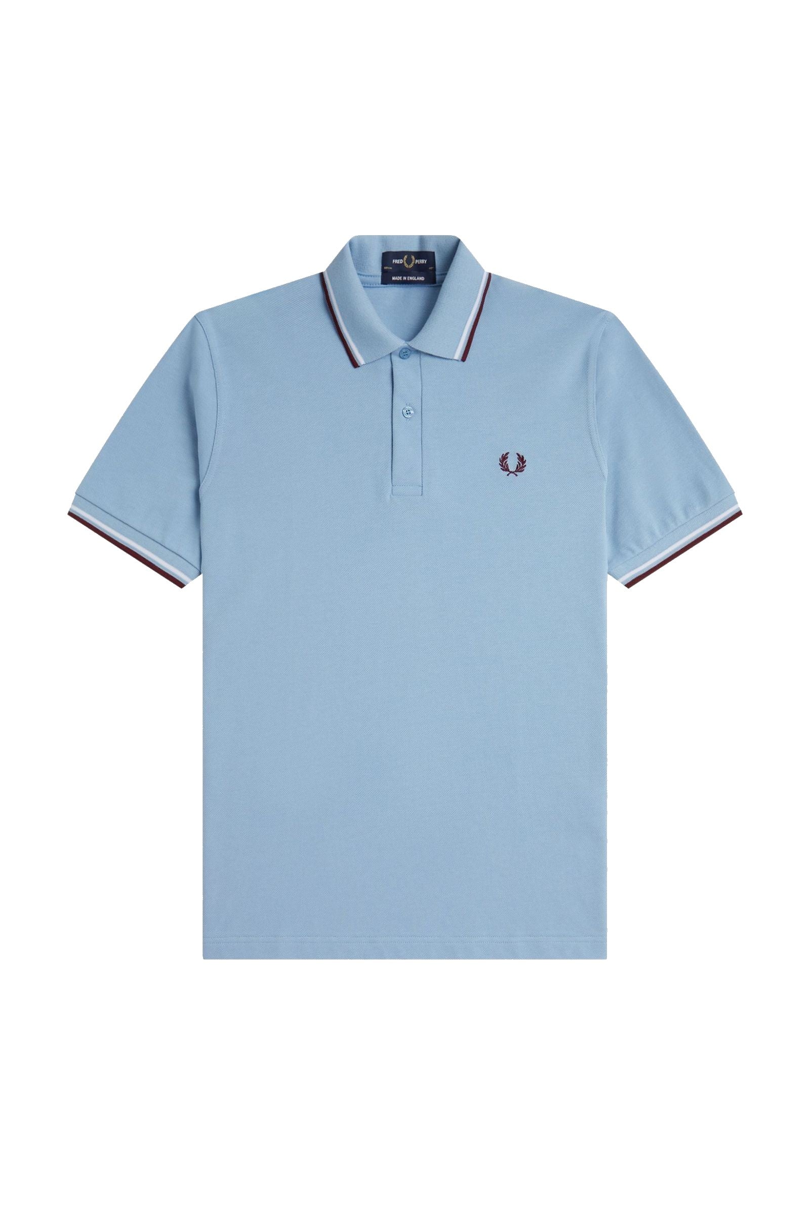 Fred Perry Reissues Original Twin Tipped Polo Sky / White / Maroon