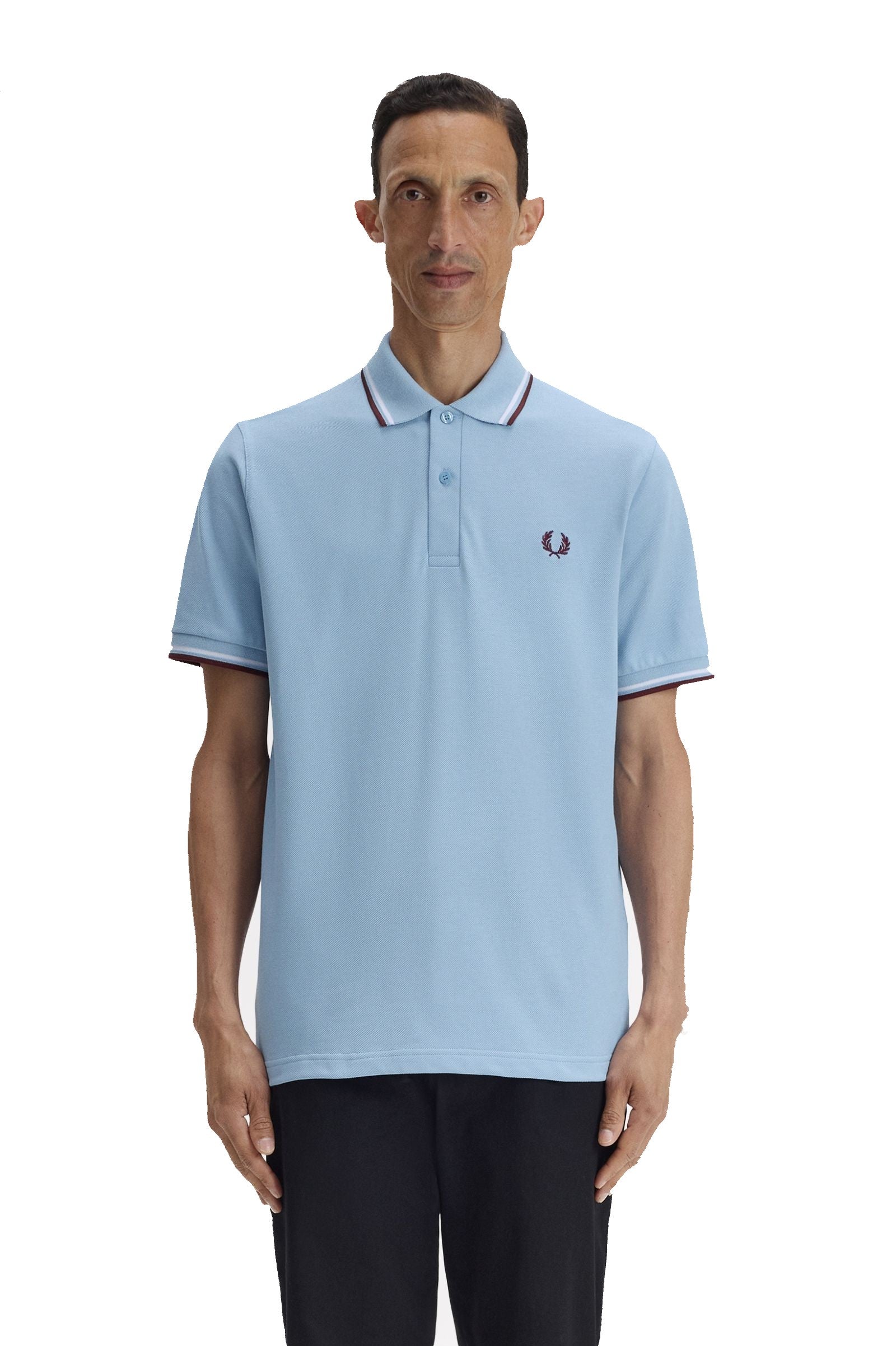 Fred Perry Reissues Original Twin Tipped Polo Sky / White / Maroon