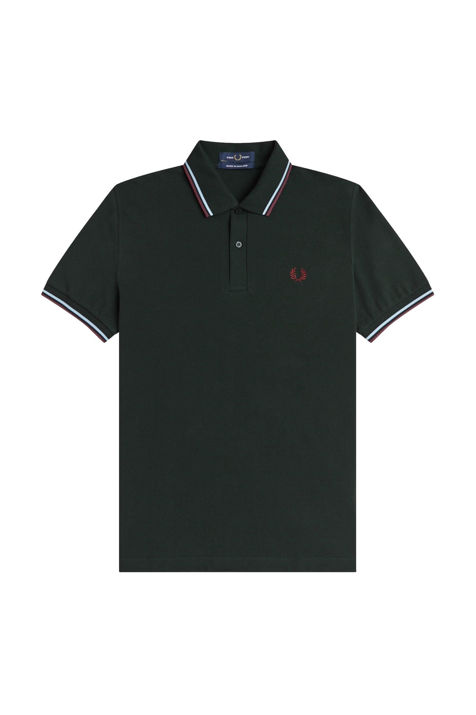 Fred Perry Reissues Original Twin Tipped Polo Night Green / Ice / Oxblood
