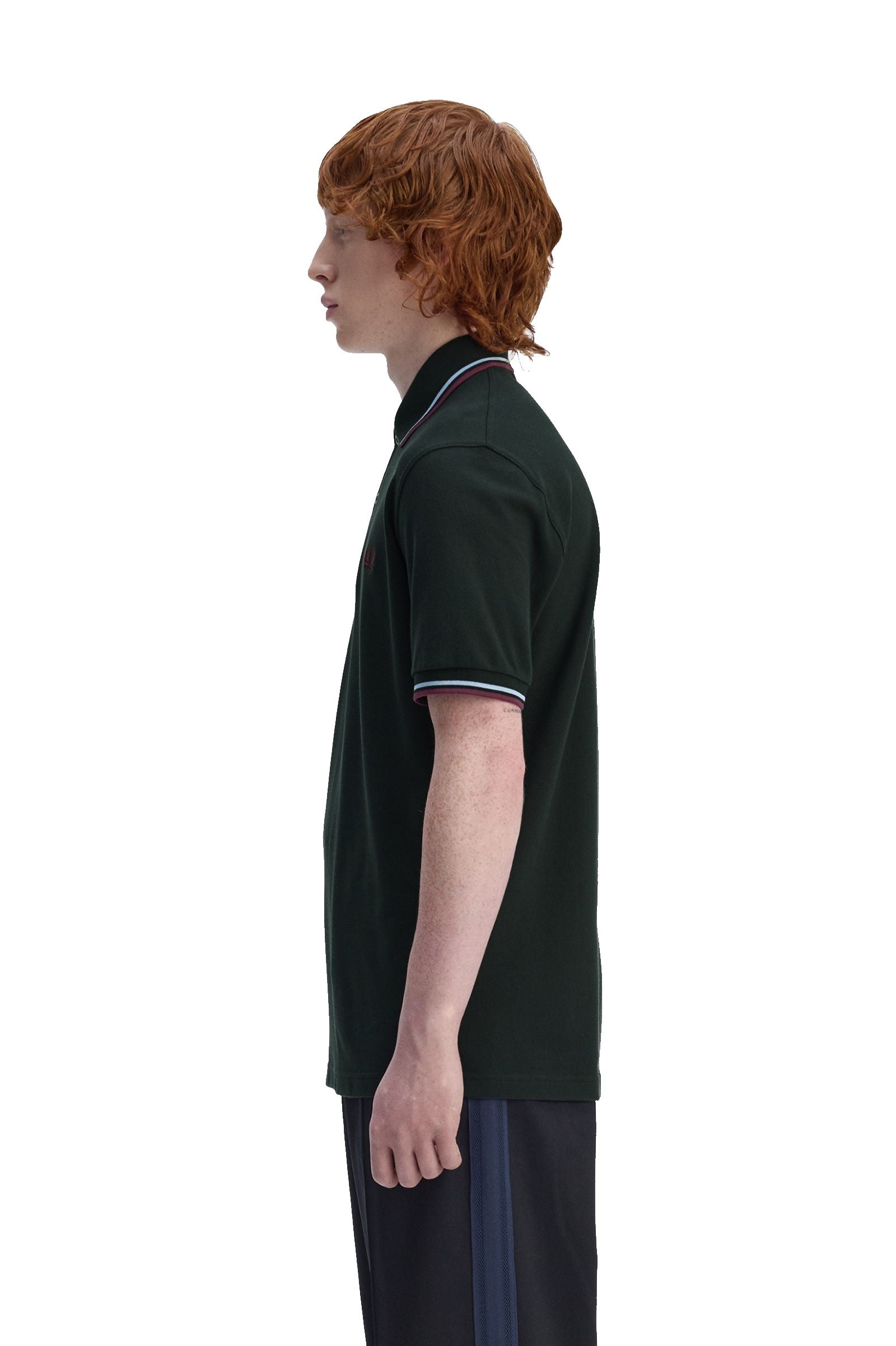 Fred Perry Reissues Original Twin Tipped Polo Night Green / Ice / Oxblood