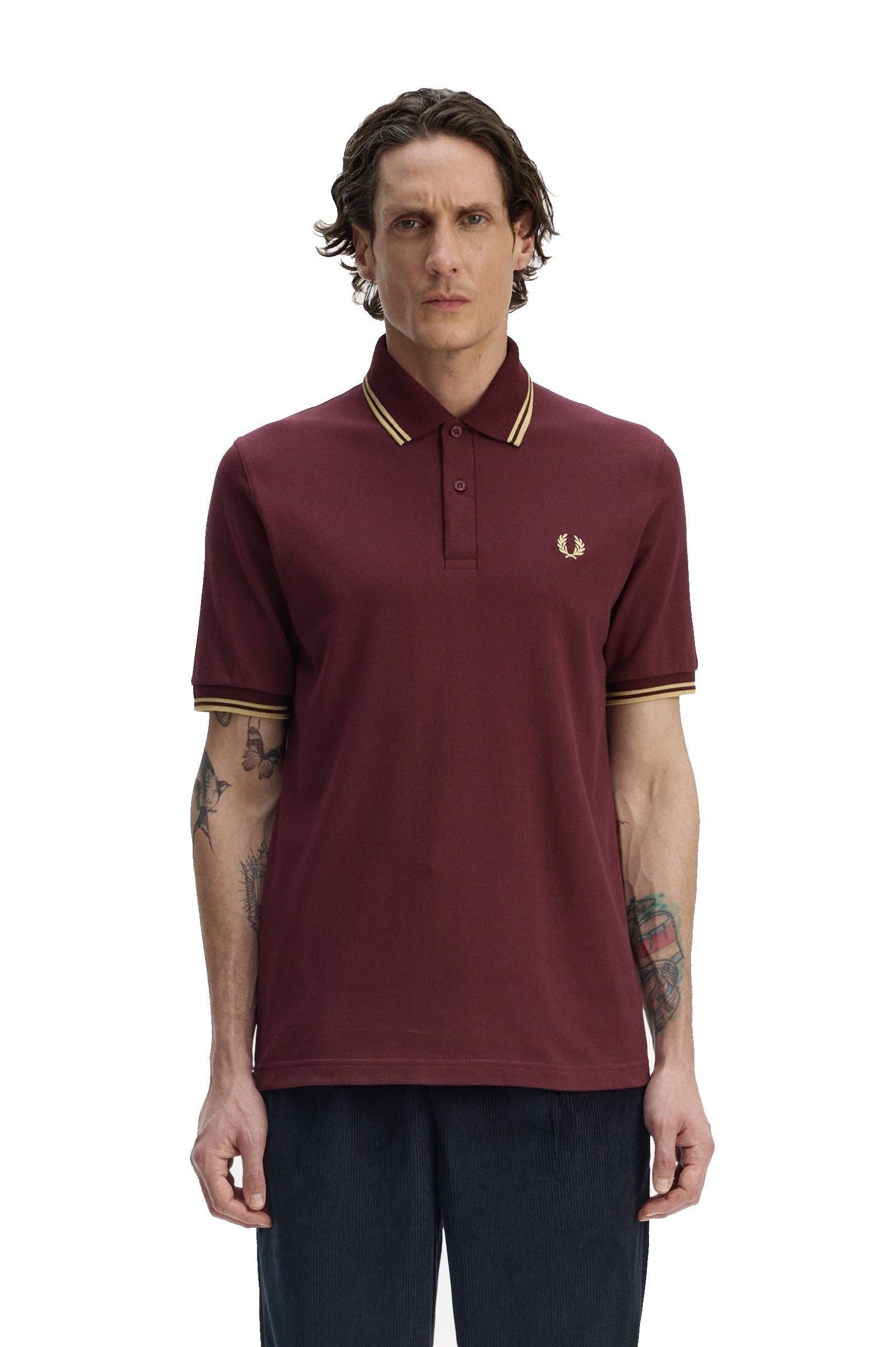 Fred Perry Reissues Original Twin Tipped Polo Oxblood / Champagne