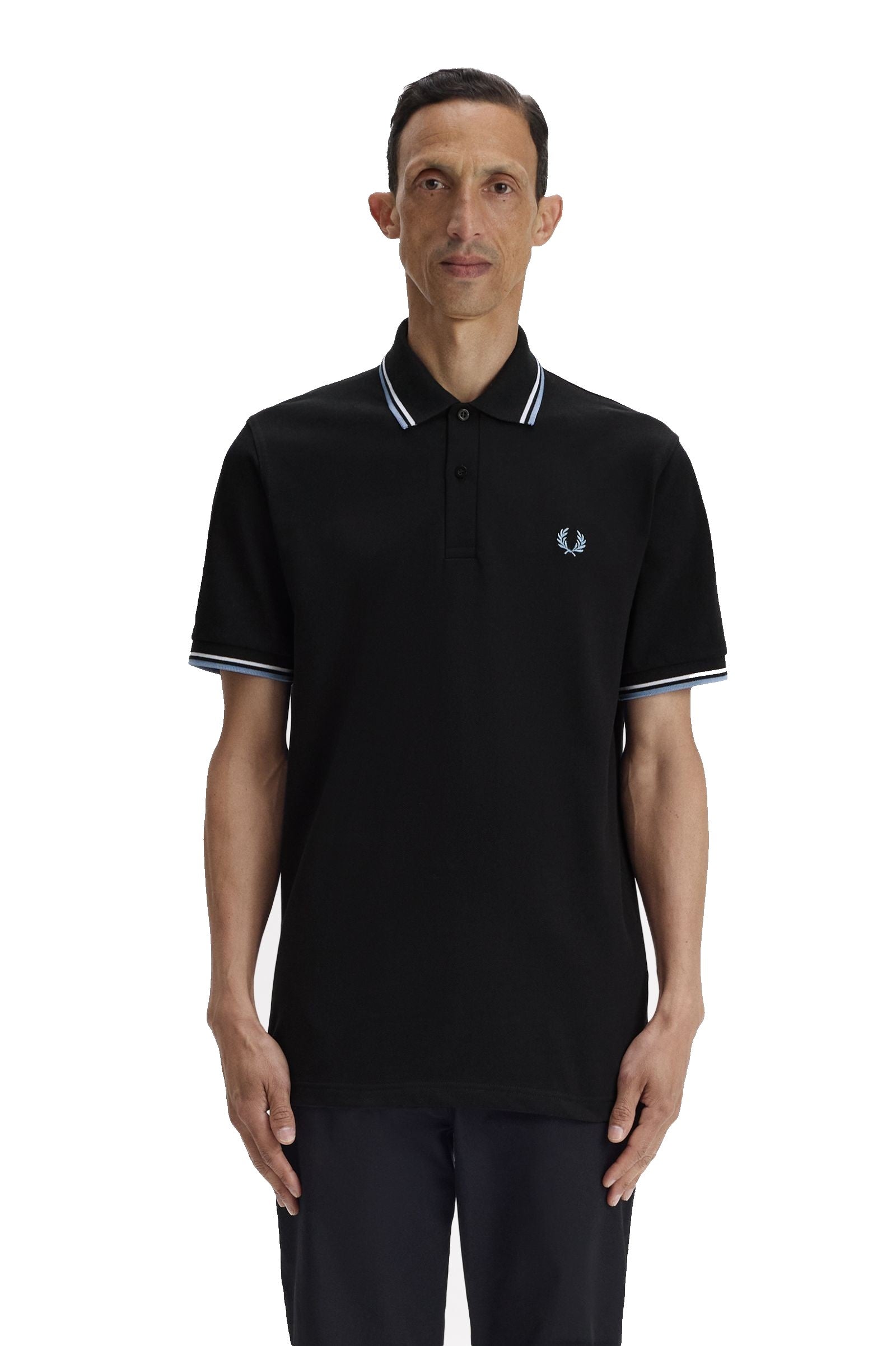Fred Perry Reissues Original Twin Tipped Polo Black / White / Sky