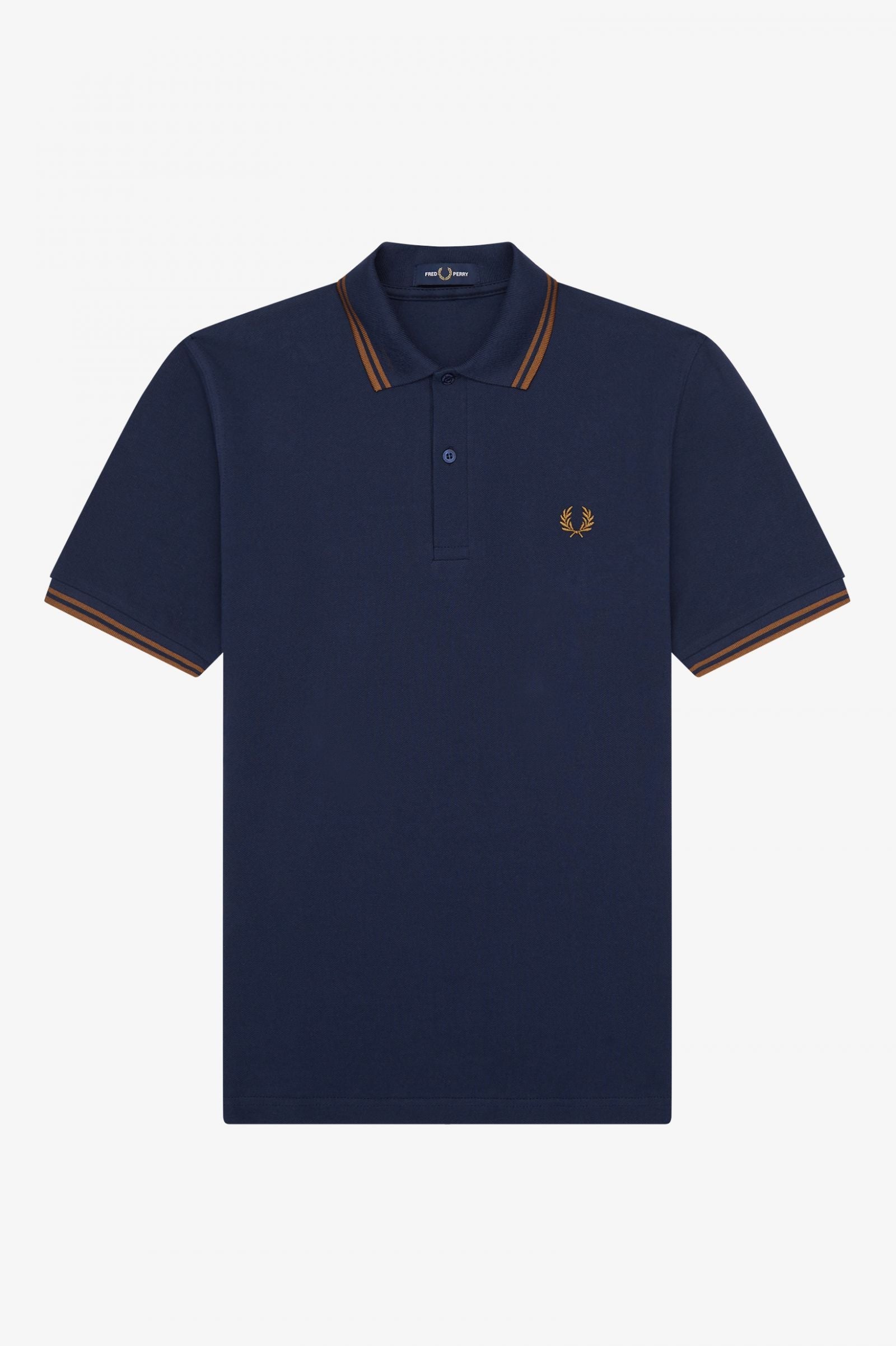 Fred Perry Reissues Original Twin Tipped Polo Deep Carbon Dark Caramel