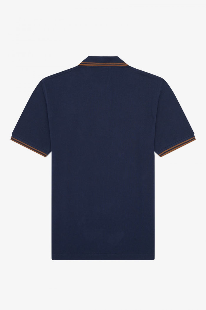 Fred Perry Reissues Original Twin Tipped Polo Deep Carbon Dark Caramel