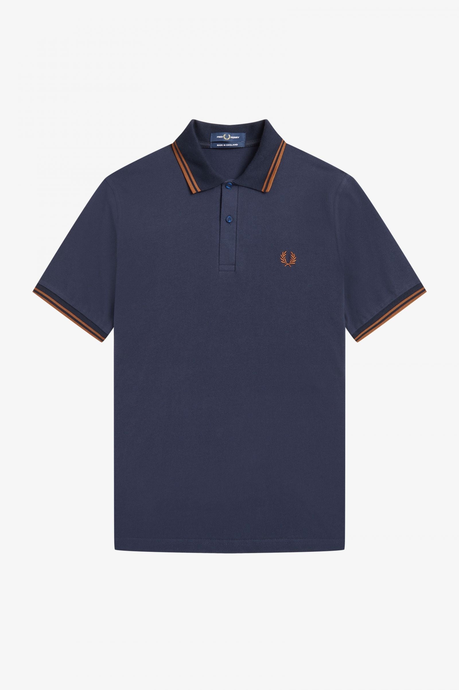 Fred Perry Reissues Original Twin Tipped Polo Navy / Nut Flake / Nut Flake