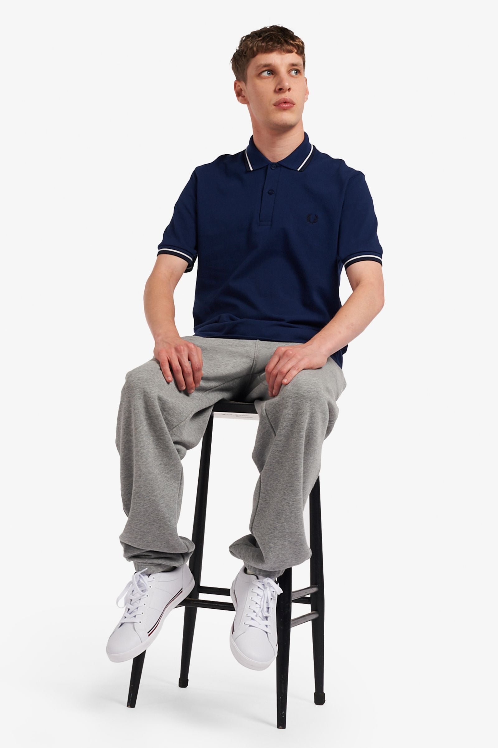 Fred Perry Reissues Original Twin Tipped Polo French Navy / Snow White / Navy