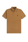 Fred Perry Reissues Original Twin Tipped Polo Dark Caramel / Ecru / Navy
