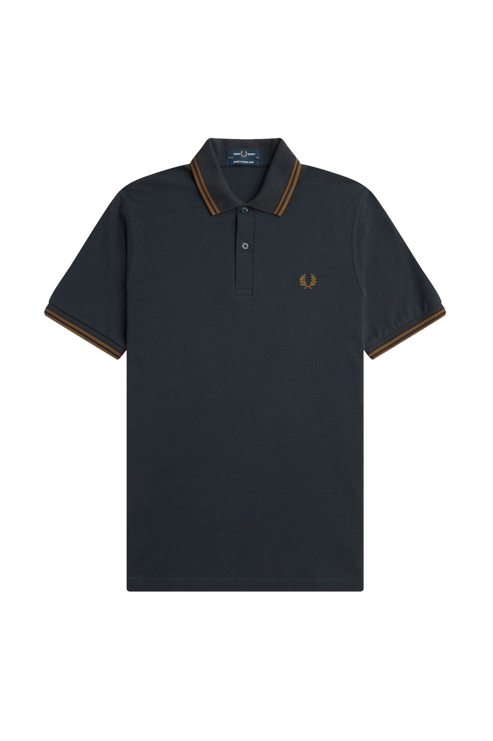 Fred Perry Reissues Original Twin Tipped Polo Night Green / Dark Caramel / Dark Caramel