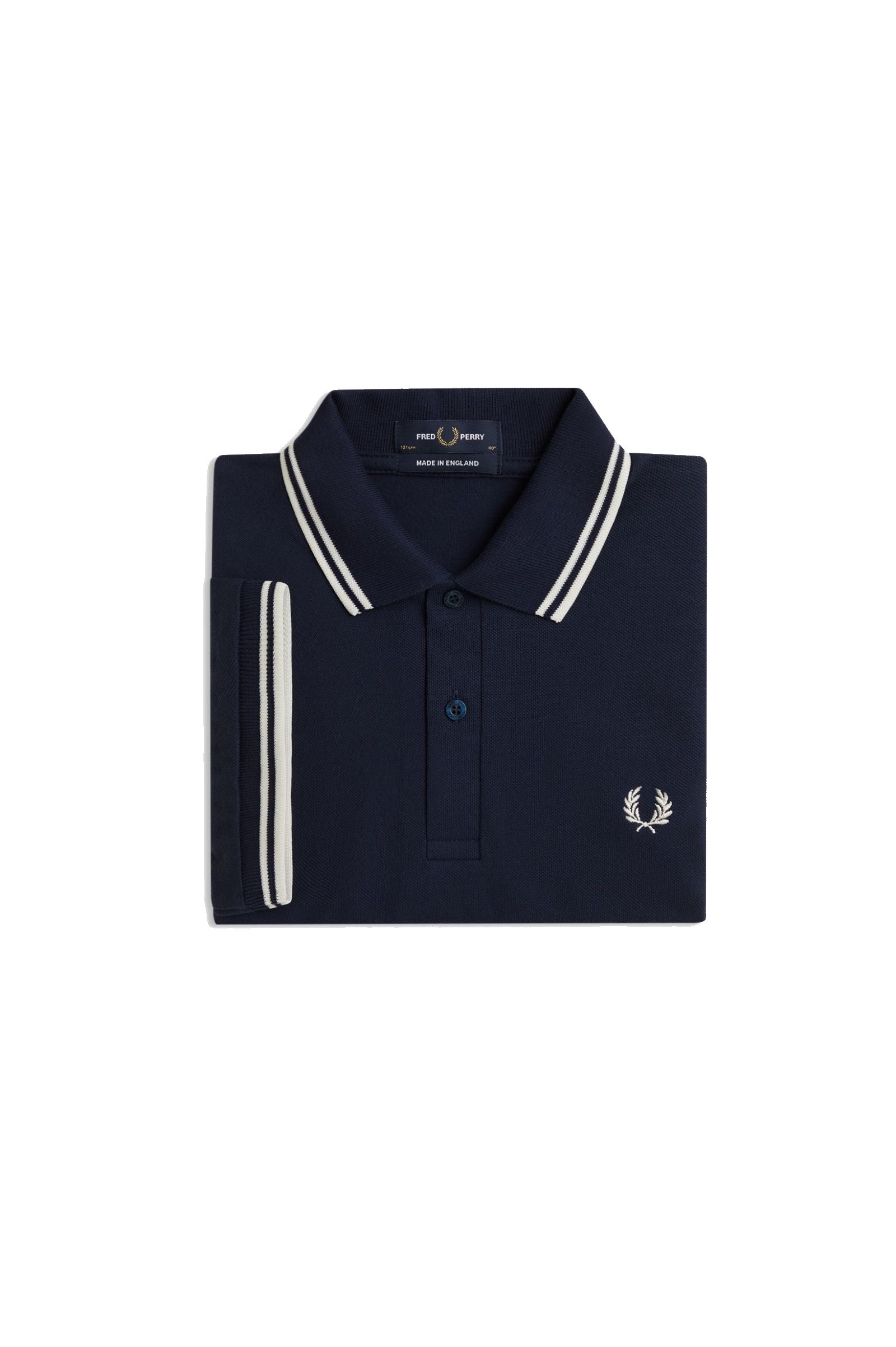 Fred Perry Reissues Original Twin Tipped Polo Dark Carbon / Ecru / Ecru