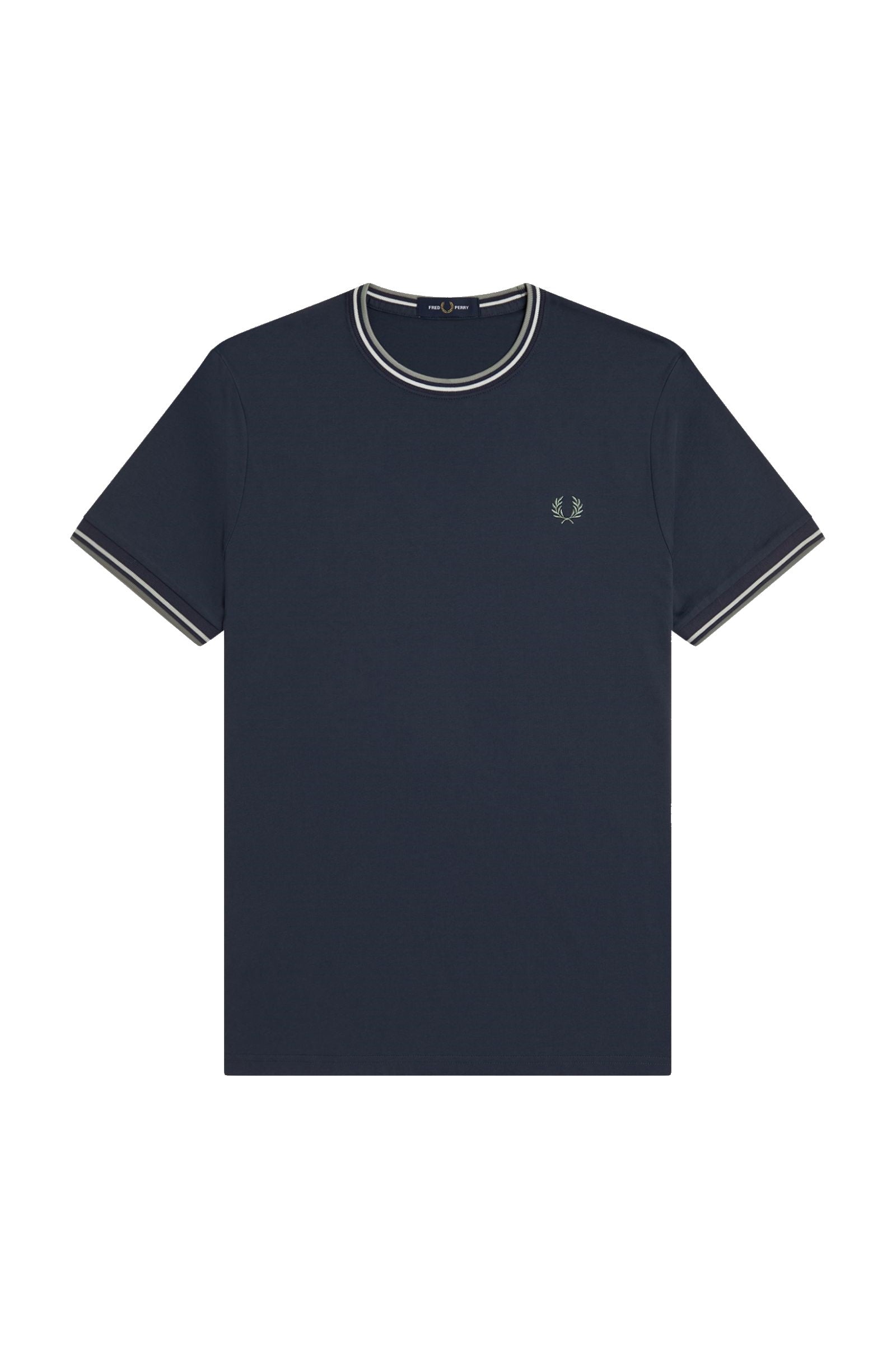 Fred Perry Twin Tipped T-Shirt Dark Airforce / Ecru / Seagrass