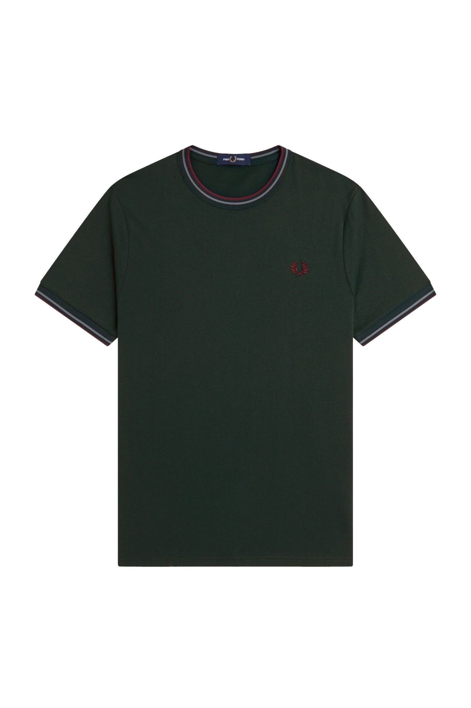 Fred Perry Twin Tipped T-Shirt Grassroots / Stockport Blue / Oxblood