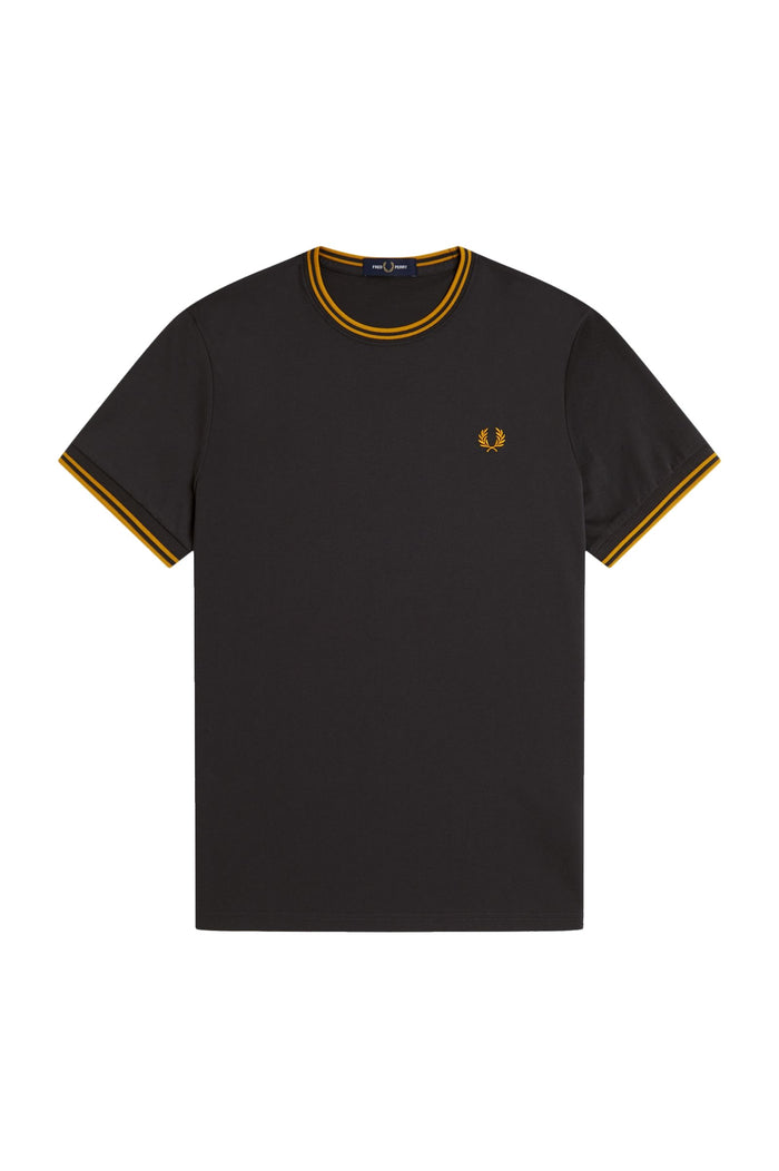Fred Perry Twin Tipped T-Shirt Anchor Grey / Golden