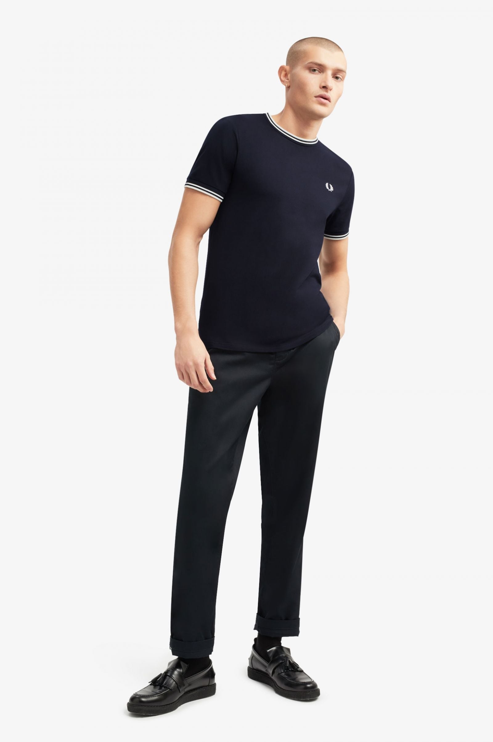 Fred Perry Twin Tipped T-Shirt Dark Navy