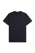 Fred Perry Crew Neck T-Shirt Navy / Burnt Red