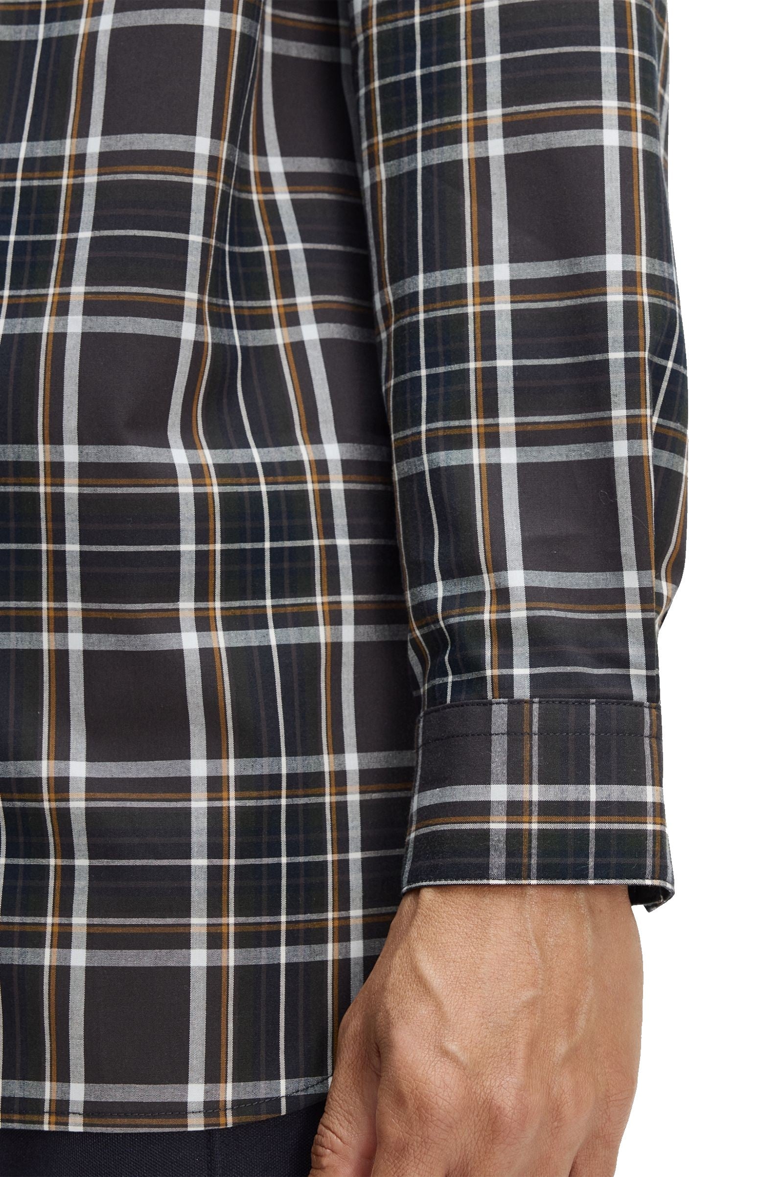 Fred Perry Classic Tartan Shirt Anchor Grey