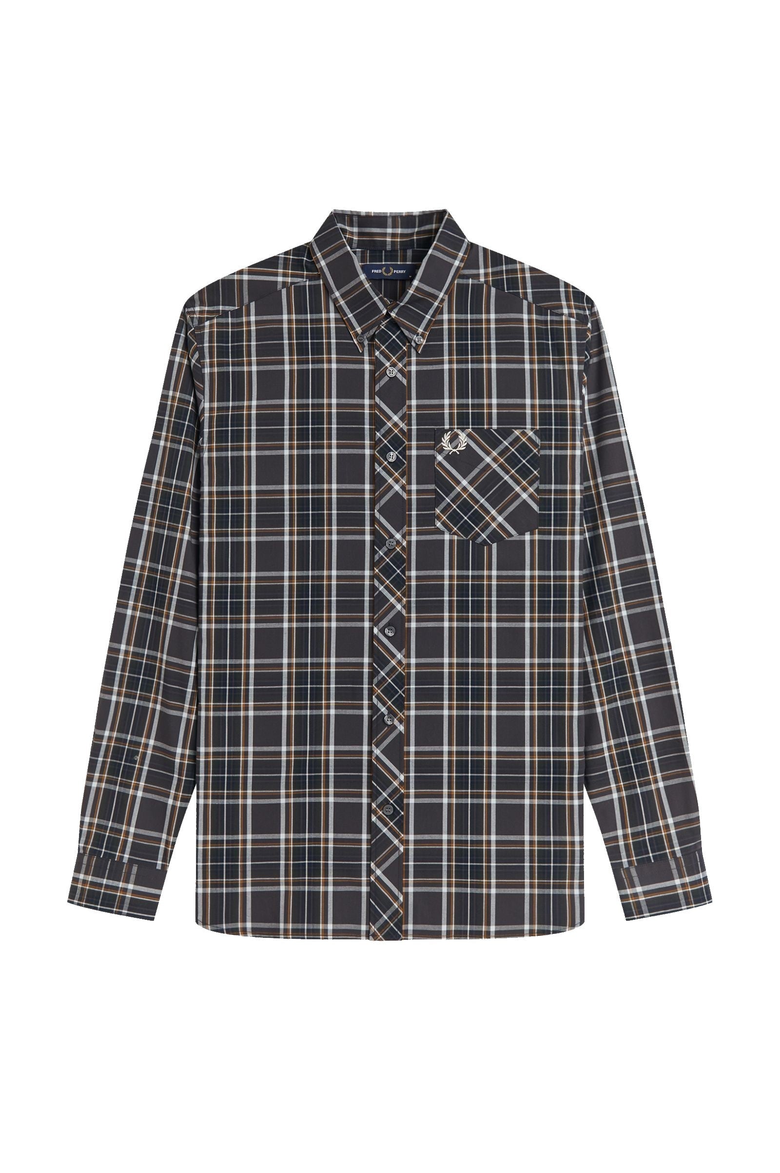 Fred Perry Classic Tartan Shirt Anchor Grey