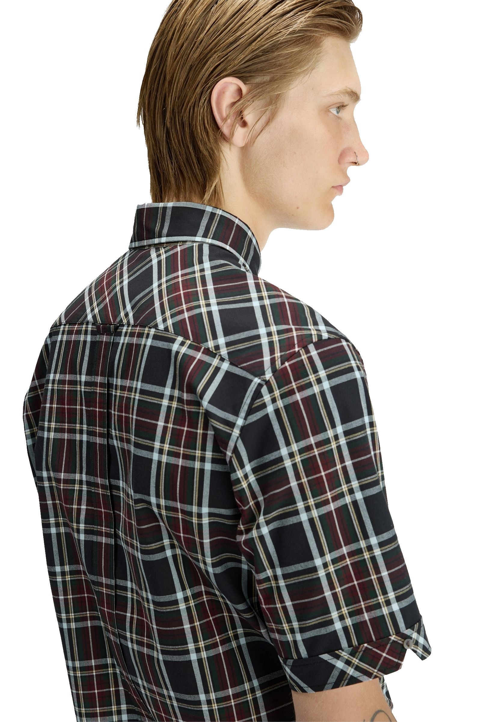Fred Perry Classic Tartan Short Sleeve Shirt Black
