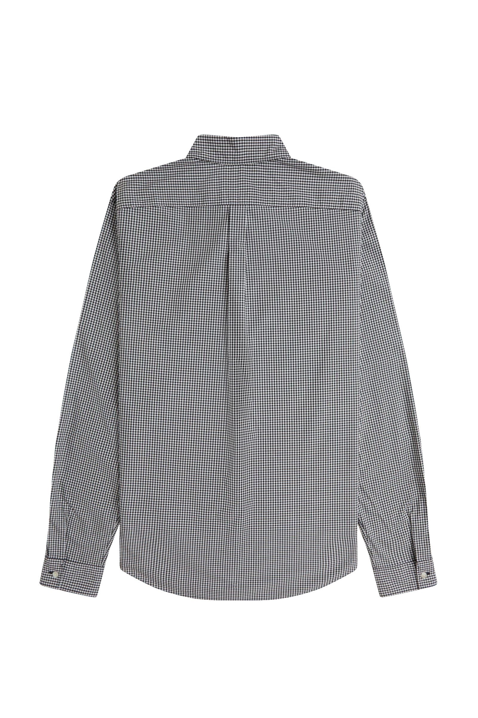 Fred Perry Micro Gingham Shirt Black