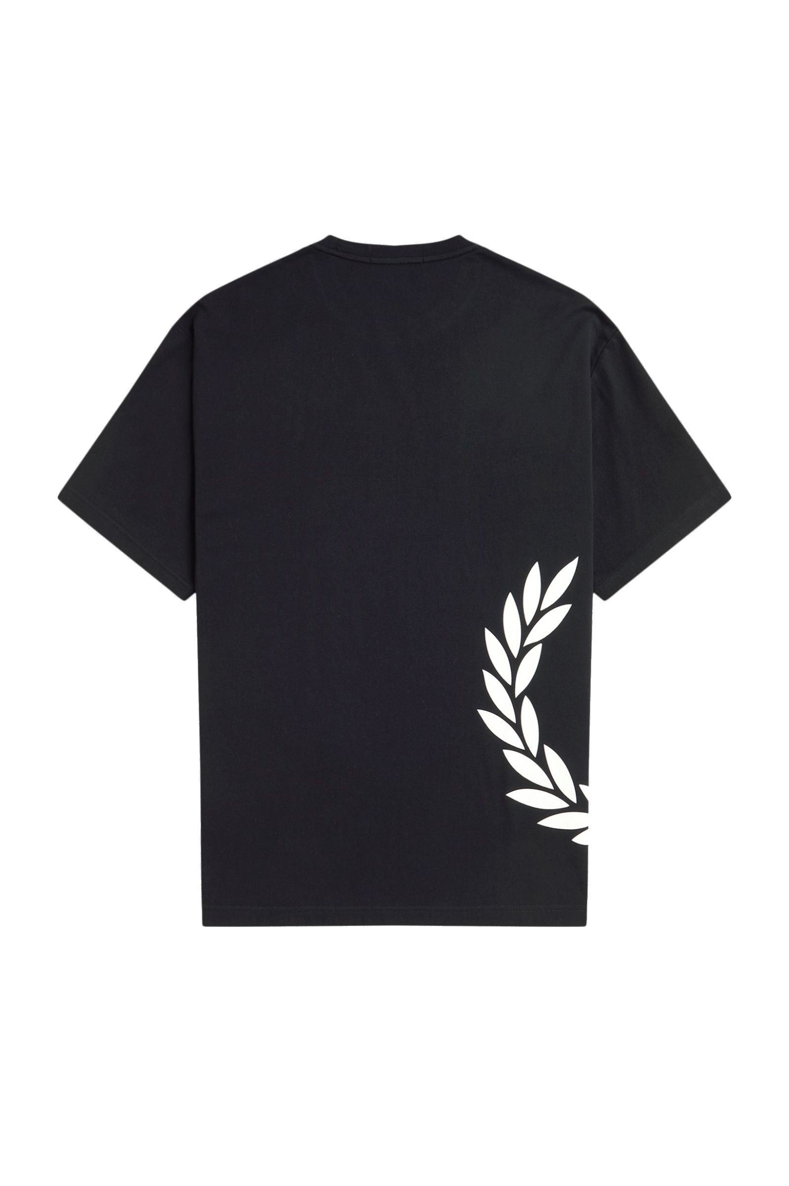 Fred Perry Textured Laurel Wreath T-Shirt Black