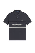 Fred Perry Graphic Polo Shirt Anchor Grey