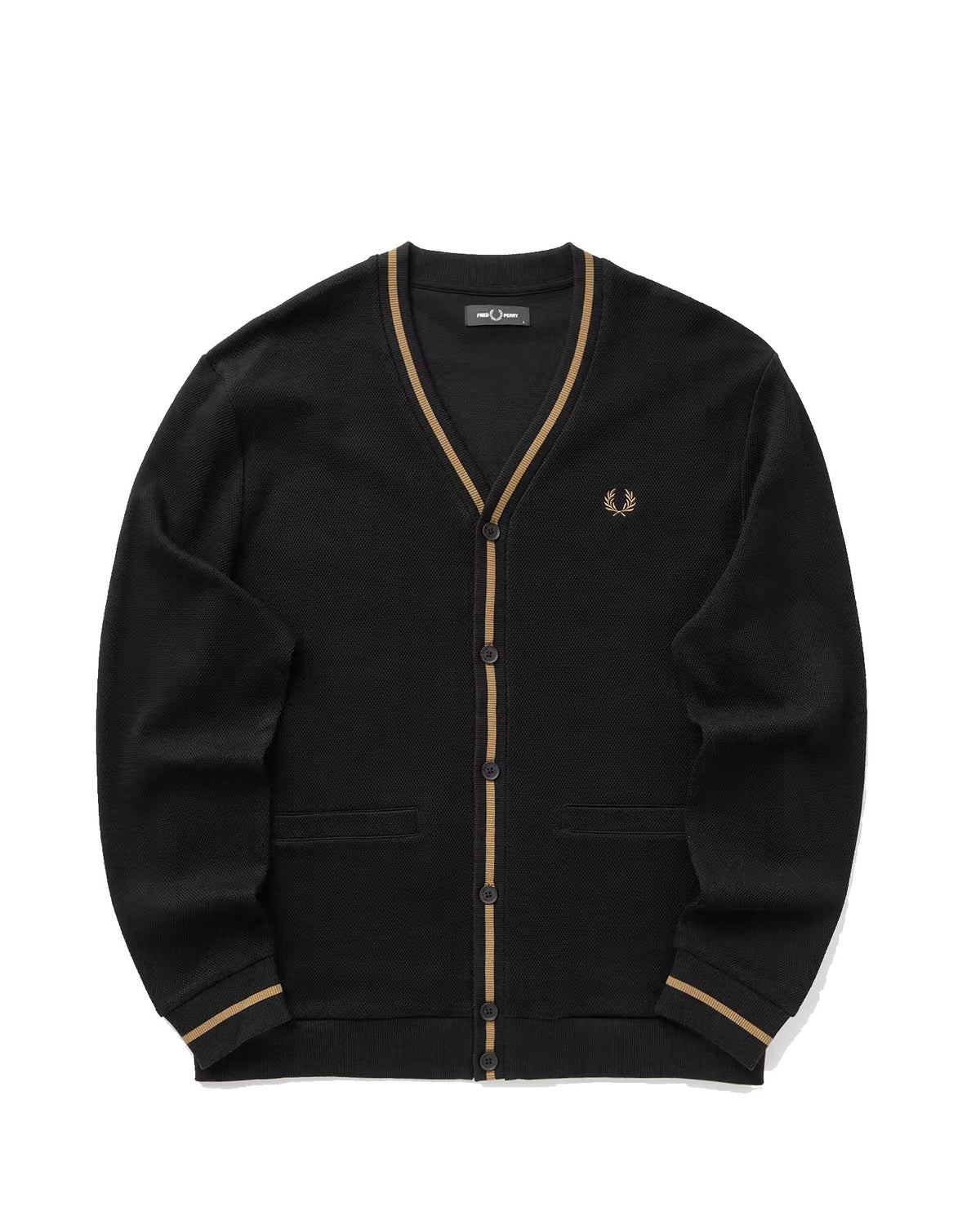 Fred Perry Cardigan Tipped Pique Texture