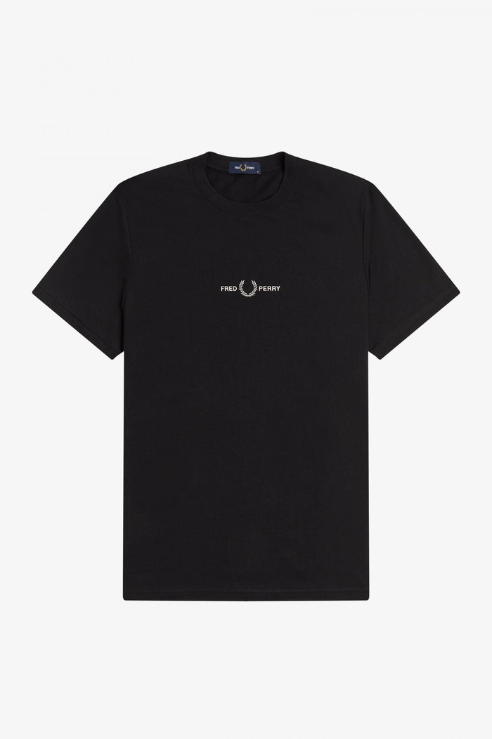 Fred Perry Embroidered Logo T-Shirt Black