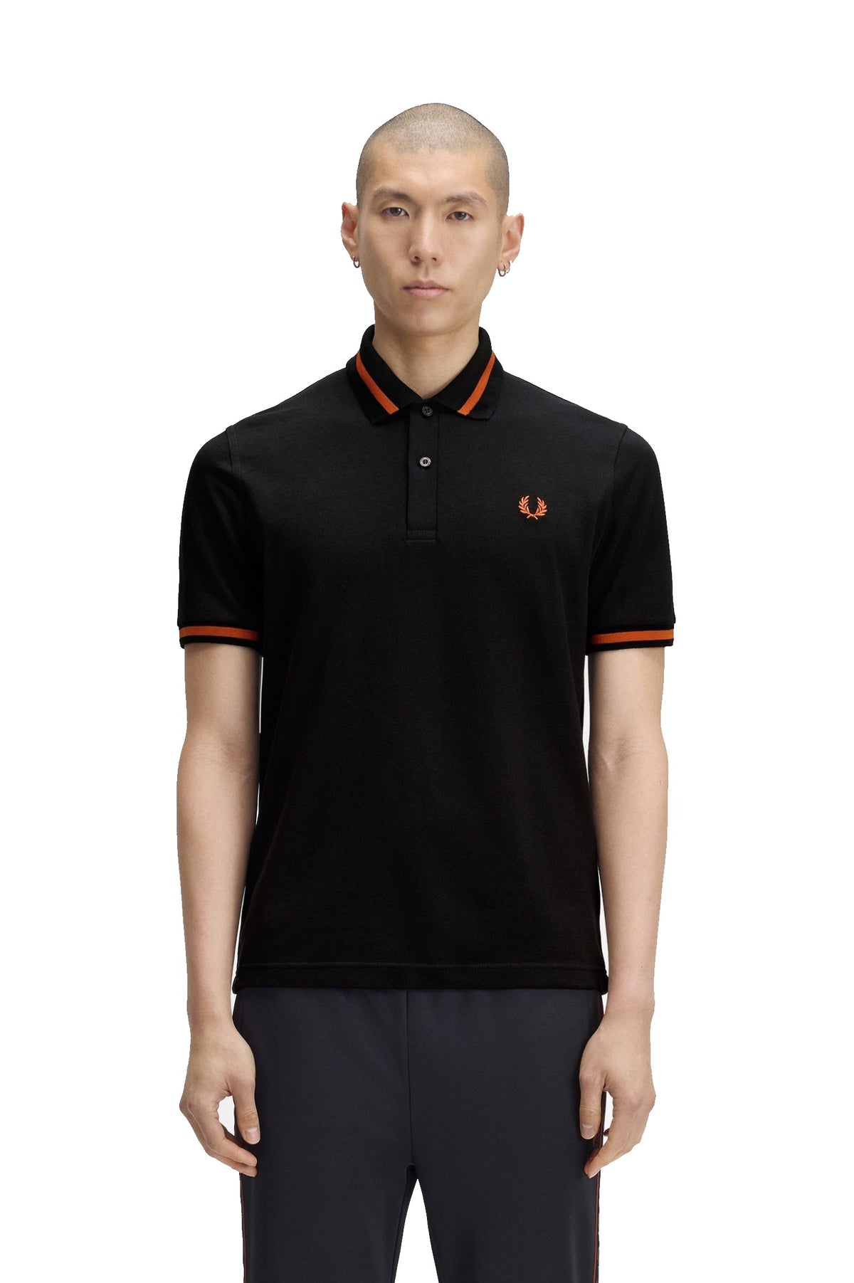 Fred Perry Reissues Original Single Tipped M2 Polo Black / Summer Clay