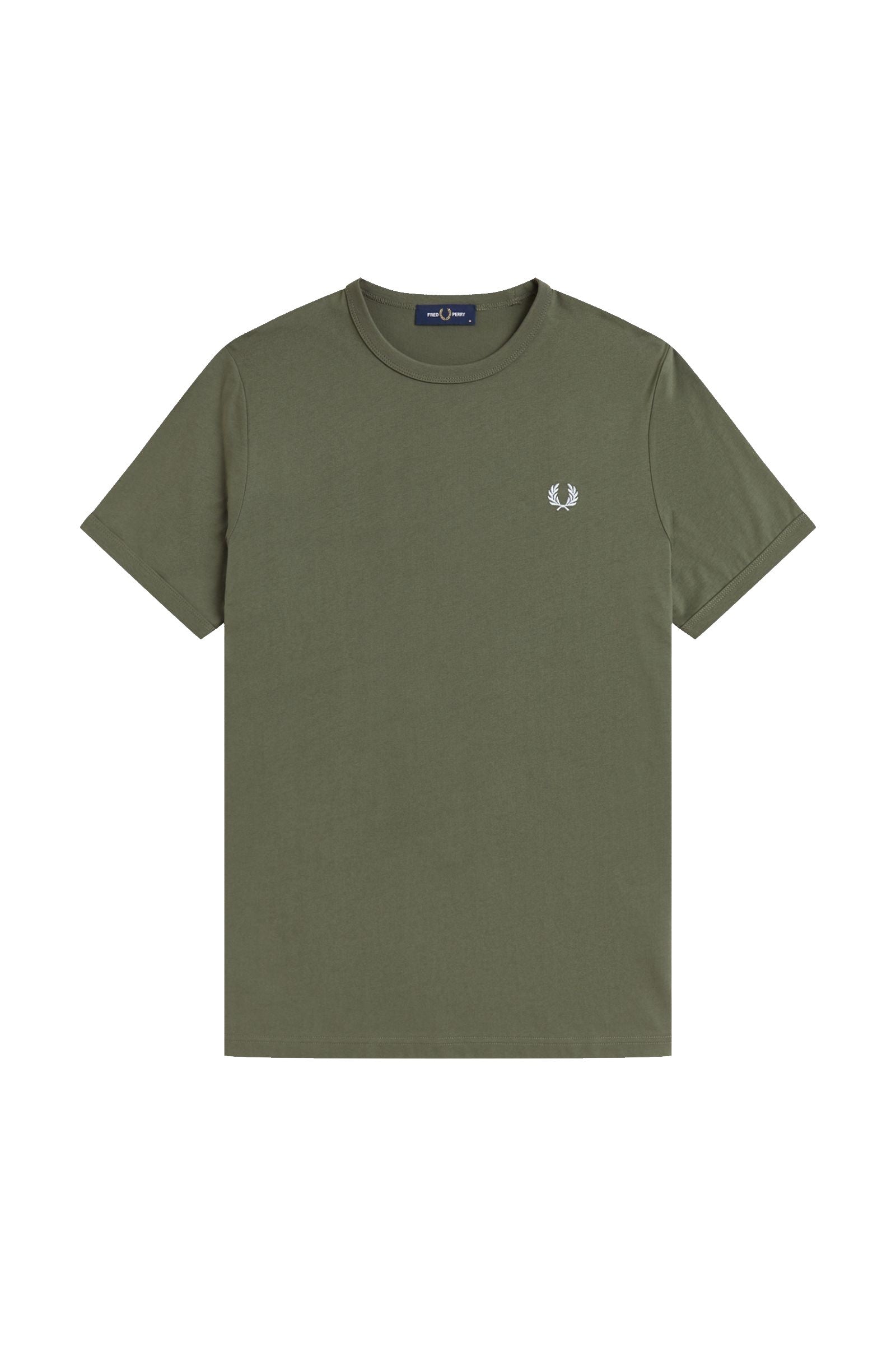 Fred Perry Ringer T-Shirt Laurel Wreath Green