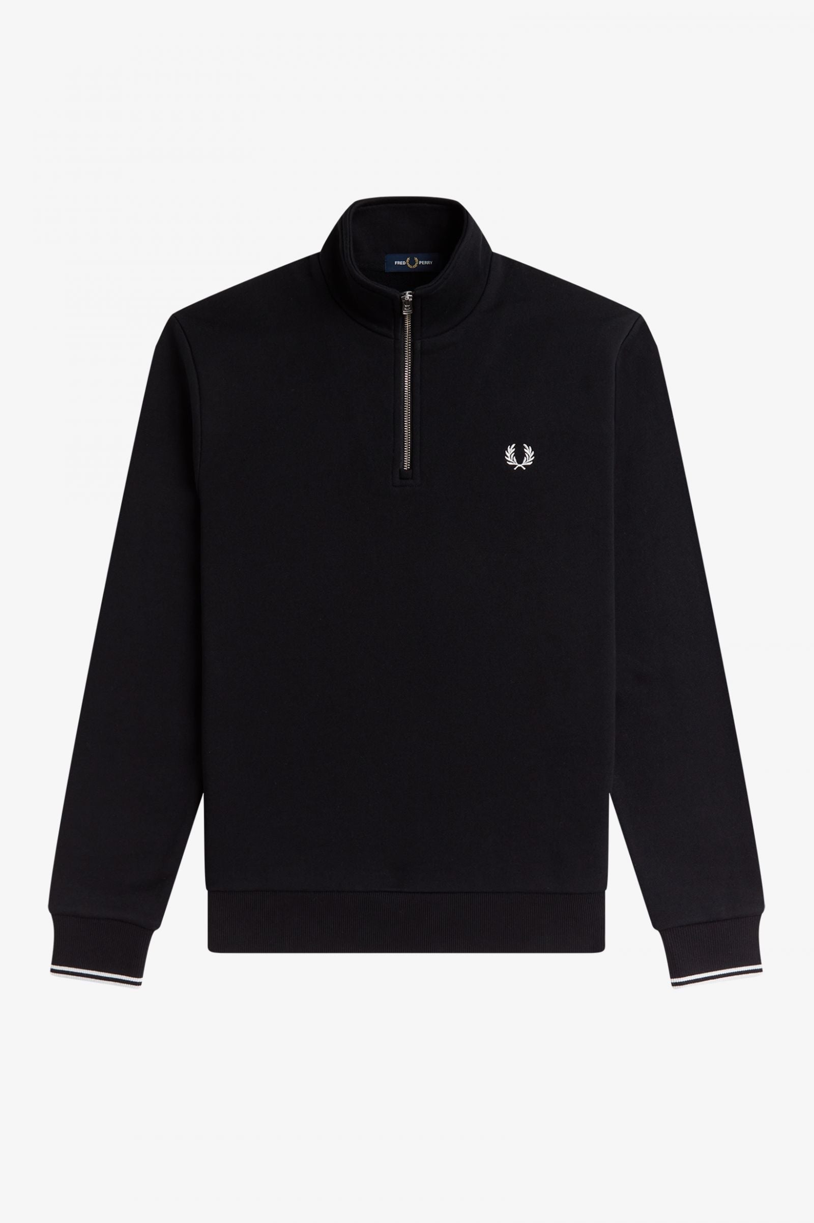 Fred Perry Half Zip Sweatshirt Black