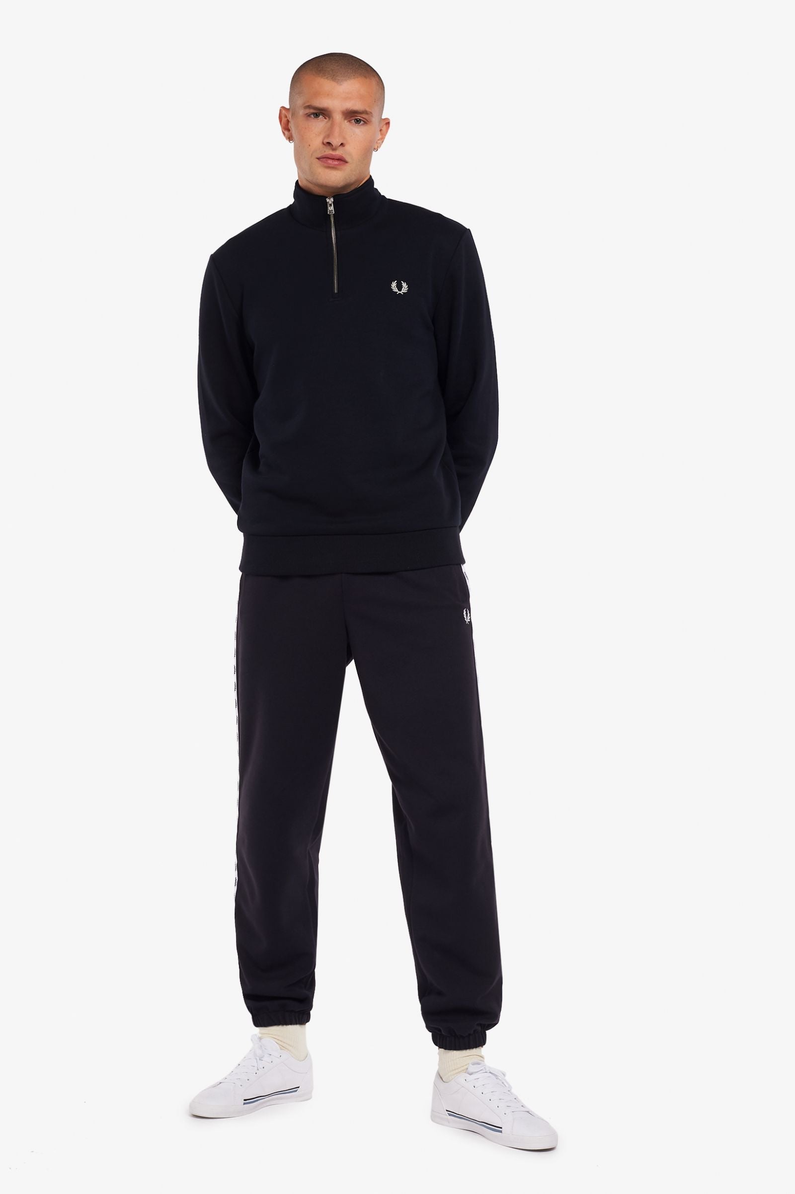 Fred Perry Half Zip Sweatshirt Navy