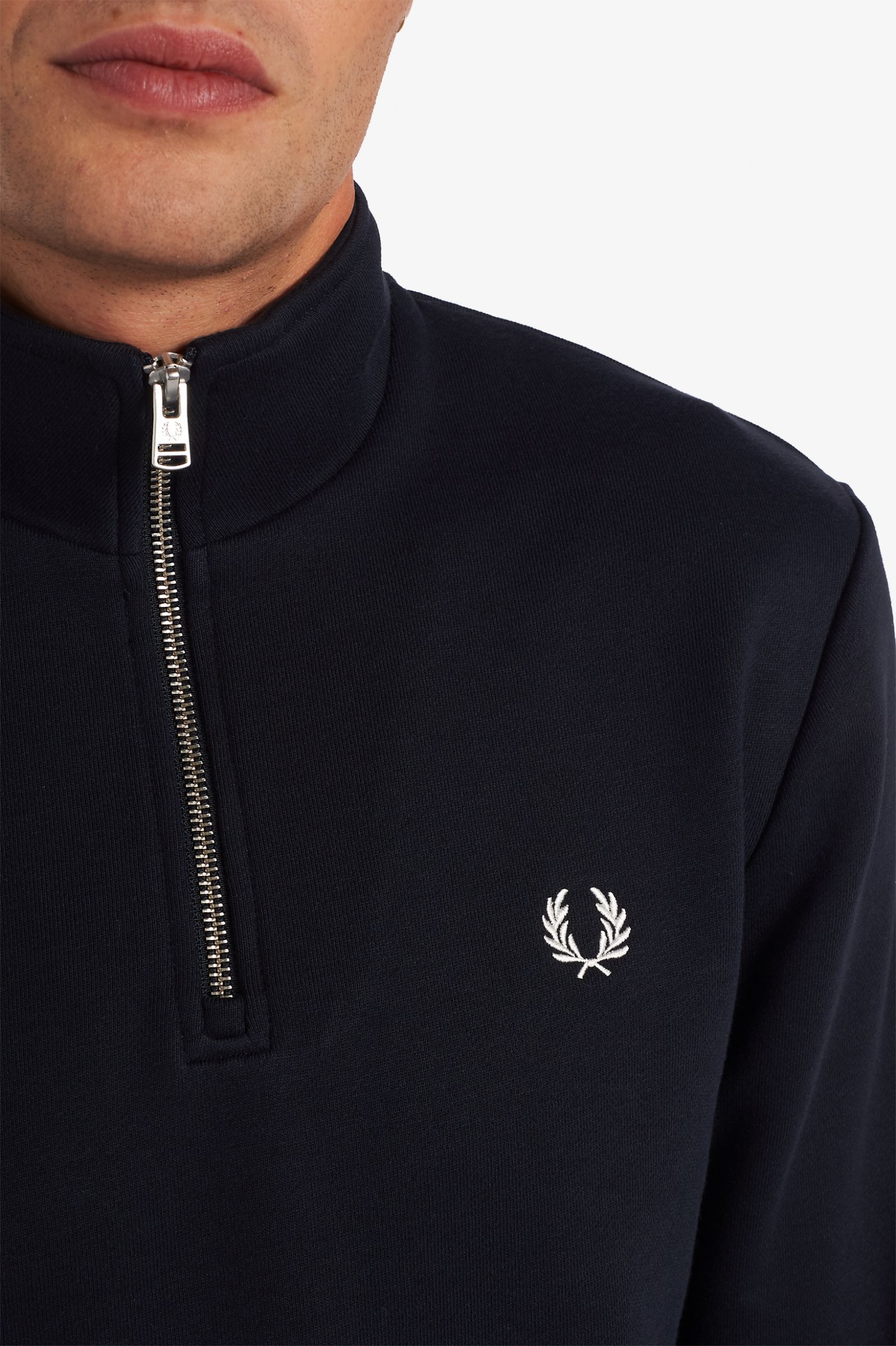 Fred Perry Half Zip Sweatshirt Navy