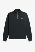 Fred Perry Half Zip Sweatshirt Night Green
