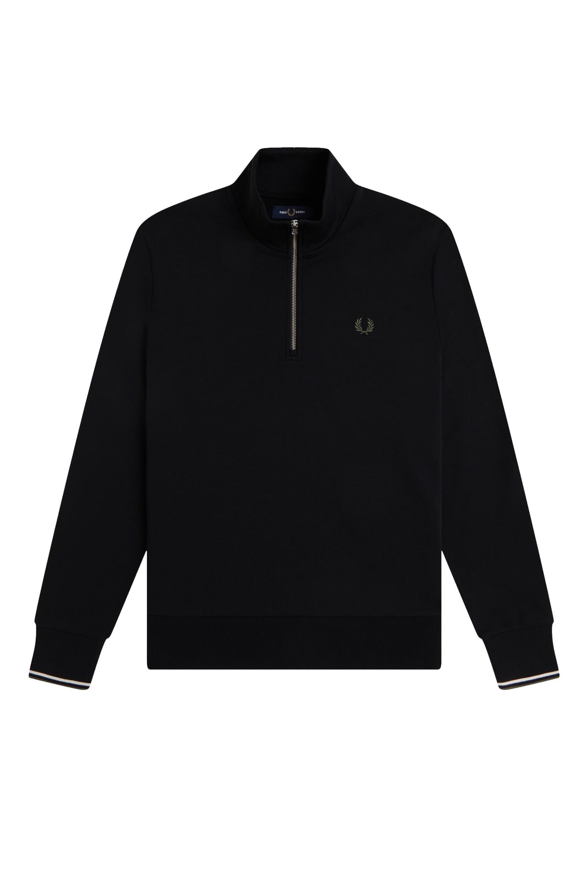 Fred Perry Sudadera Media Cremallera Black / Ecru