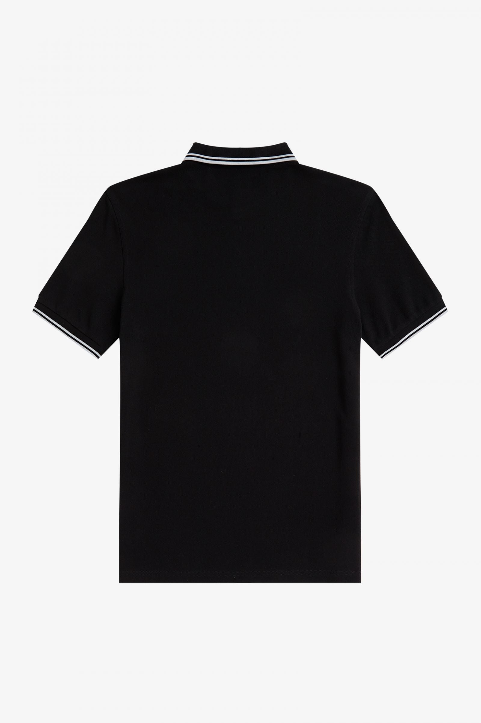Fred Perry Slim Fit Twin Tipped Polo Black White White