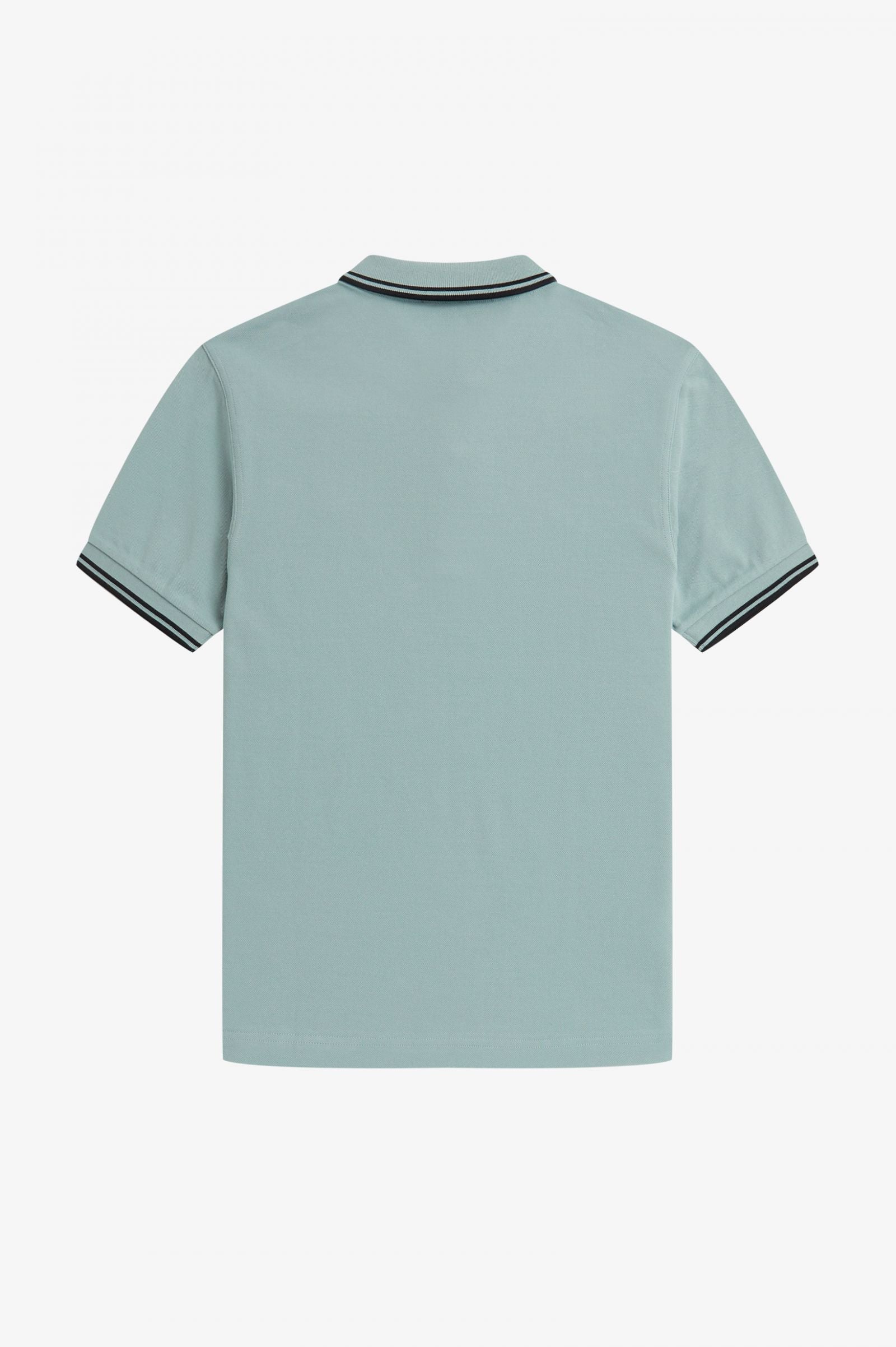 Fred Perry Slim Fit Twin Tipped Polo Silver Blue / Black / Black