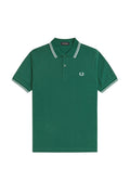 Fred Perry Slim Fit Twin Tipped Polo Sport Green / Light Ice / Light Ice