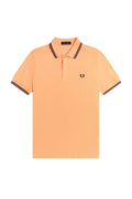 Fred Perry Slim Fit Twin Tipped Polo Peach / French Navy / French Navy