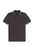 Fred Perry Slim Fit Twin Tipped Polo Anchor Grey / Light Ice / Sport Green