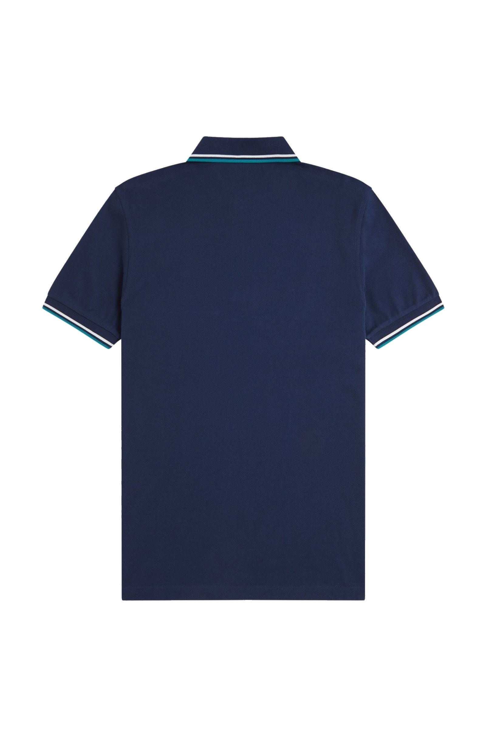 Fred Perry Slim Fit Twin Tipped Polo Tennis Blue / Snow White / Deep Mint