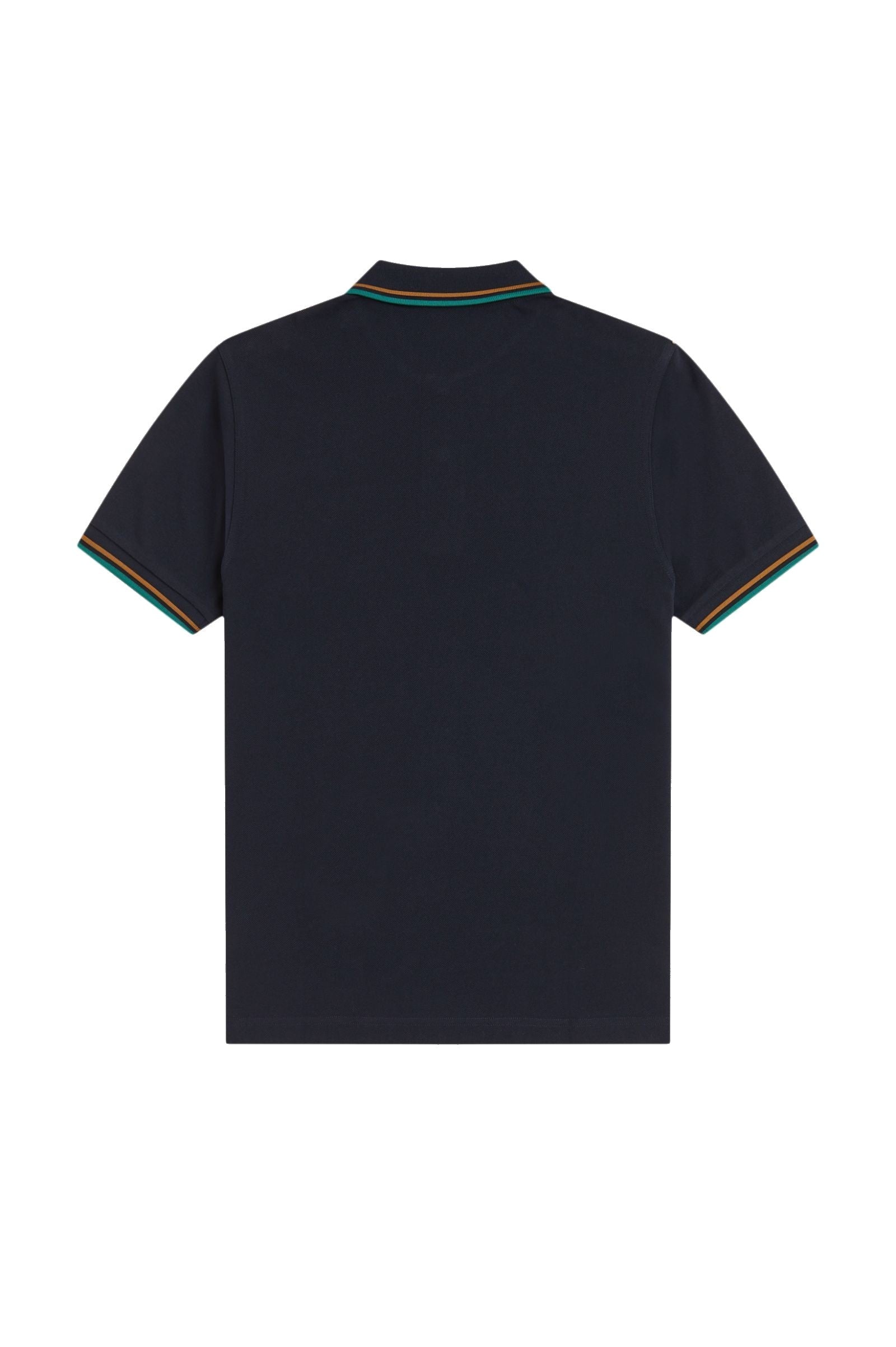 Fred Perry Slim Fit Twin Tipped Polo Navy / Dark Caramel / Sport Green