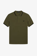 Fred Perry Slim Fit Twin Tipped Polo Uniform Green / Black / Black