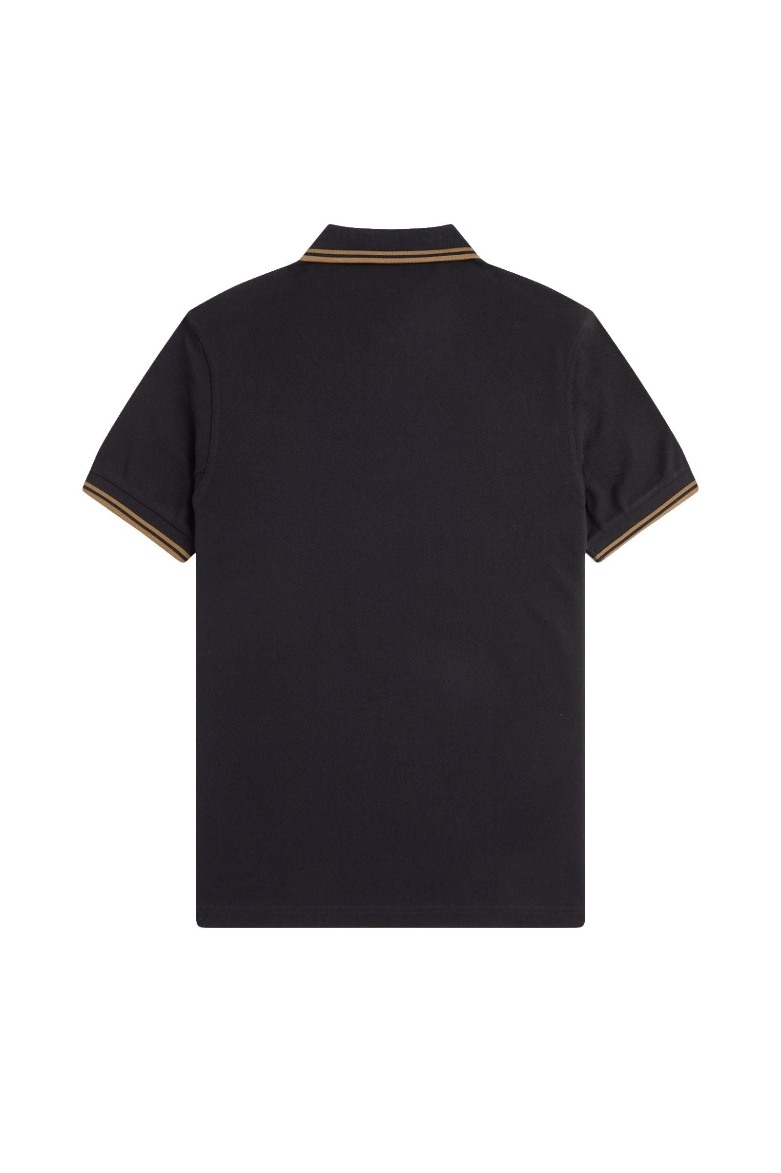 Fred Perry Slim Fit Twin Tipped Polo Black / Shaded Stone / Shaded Stone