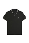 Fred Perry Slim Fit Twin Tipped Polo Night Green / Seagrass / Seagrass