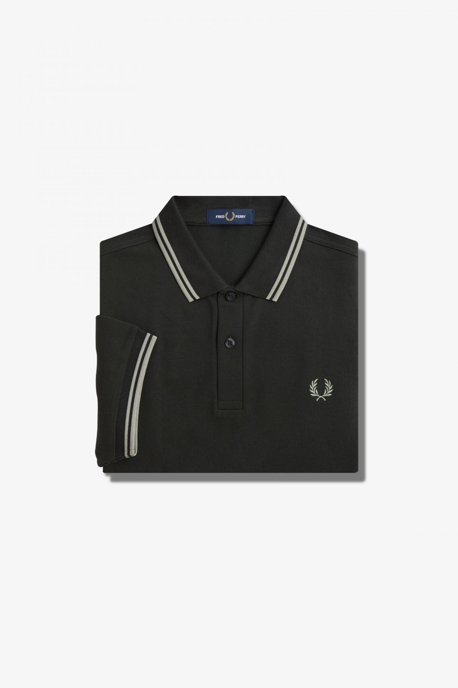 Fred Perry Slim Fit Twin Tipped Polo Night Green / Seagrass / Seagrass