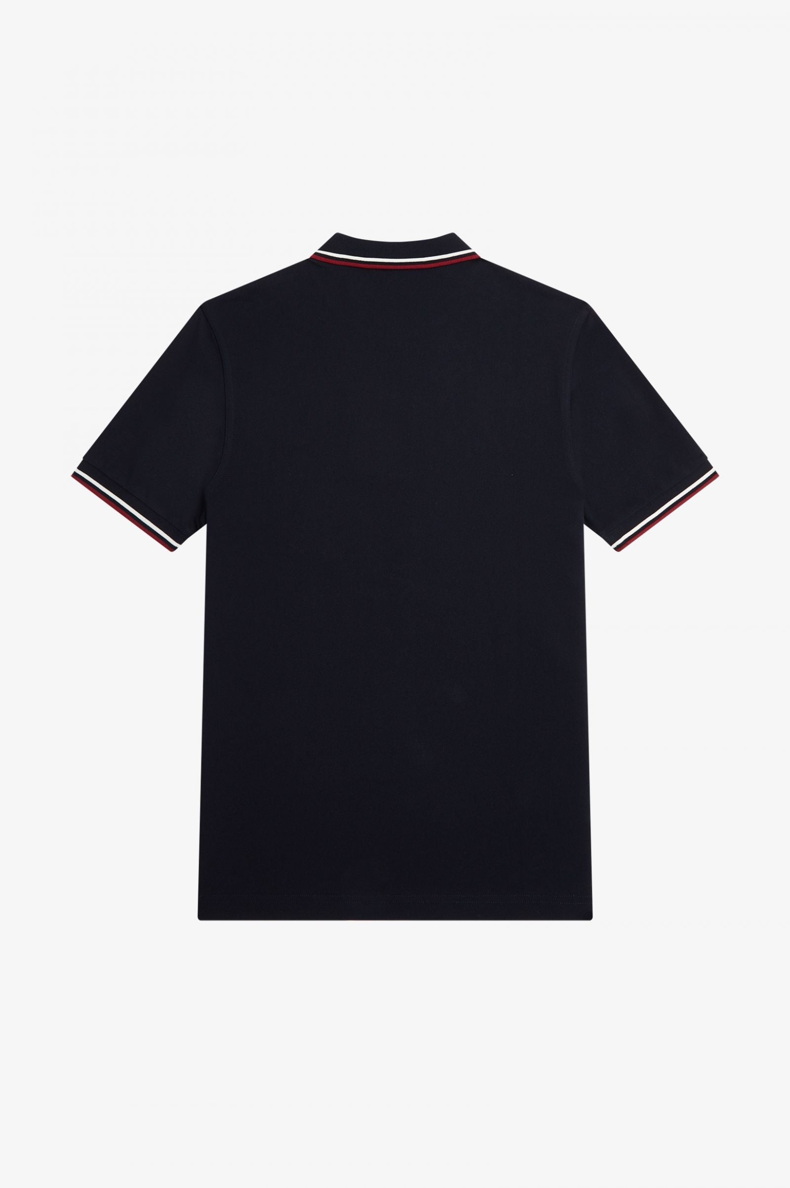 Fred Perry Slim Fit Twin Tipped Polo Navy / Snow White / Burnt Red
