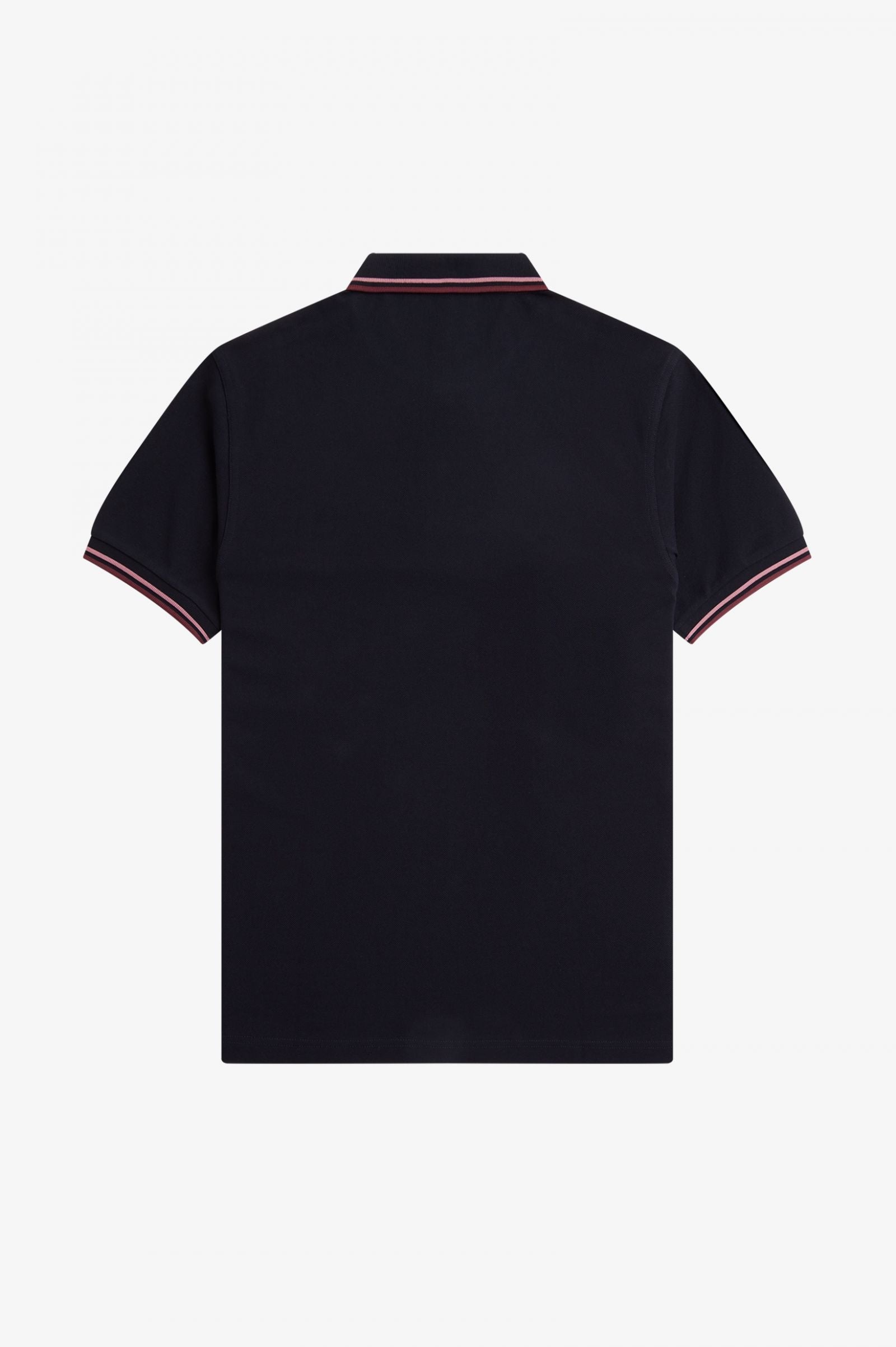 Fred Perry Slim Fit Twin Tipped Polo Navy / Dusty Rose Pink / Oxblood