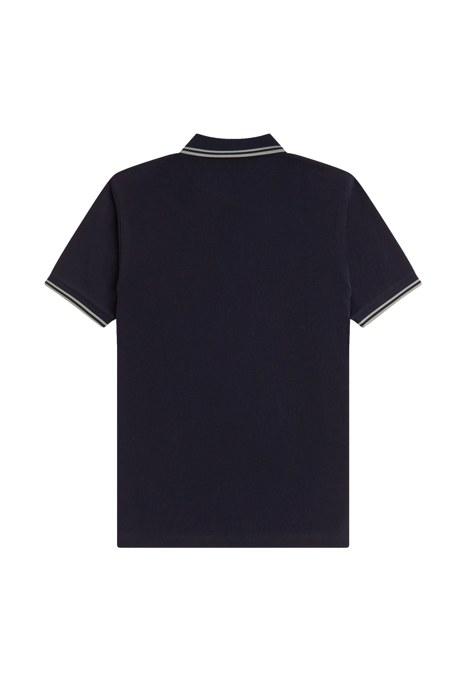 Fred Perry Slim Fit Twin Tipped Polo Navy / Seagrass / Seagrass